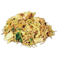 Yakisoba con gambas